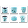 8711 PLASTIC BATHROOM ACCESSORIES SET 6 PCS BATH SET BATHROOM BUCKET WITH DUSTBIN MUG, STOOL, SOAP CASE,TUB DeoDap