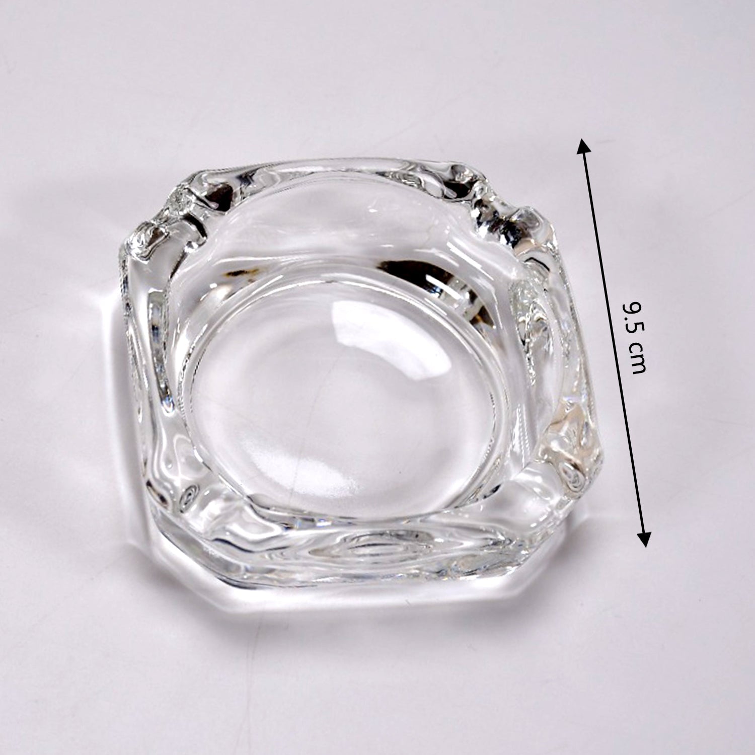 4064 Glass Brunswick Crystal Quality Cigar Cigarette Ashtray Round Tabletop for Home Office Indoor Outdoor Home Decor DeoDap