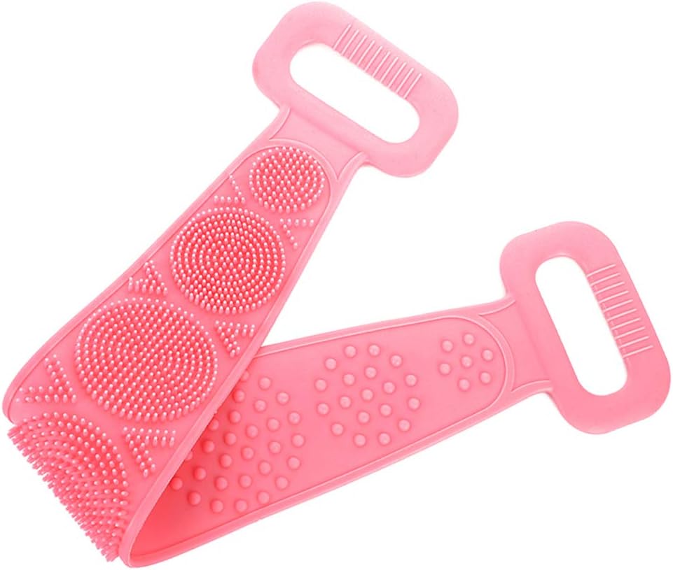 1302B Low Quality Bath Body Brush Towel Eco-Friendly Back Scrubber Shower Brush Silicone Bath Body Brush Towel Body Cleaning Bathroom Shower Strap