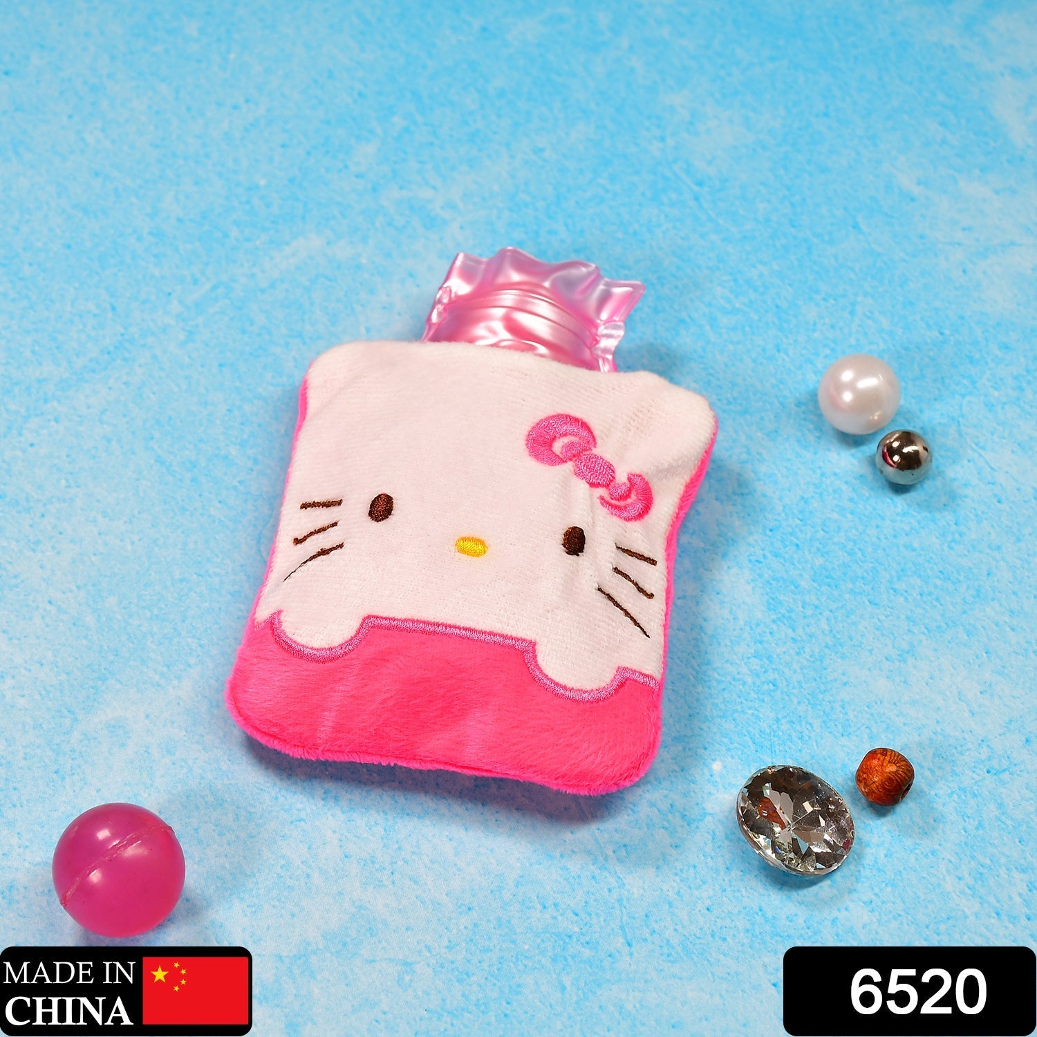 6520 Pink Hello Kitty small Hot Water Bag with Cover for Pain Relief, Neck, Shoulder Pain and Hand, Feet Warmer, Menstrual Cramps. DeoDap