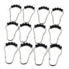 1797 Stainless Steel Bath Drape Clasp Curtain Hooks (Pack of 12 Pcs) DeoDap