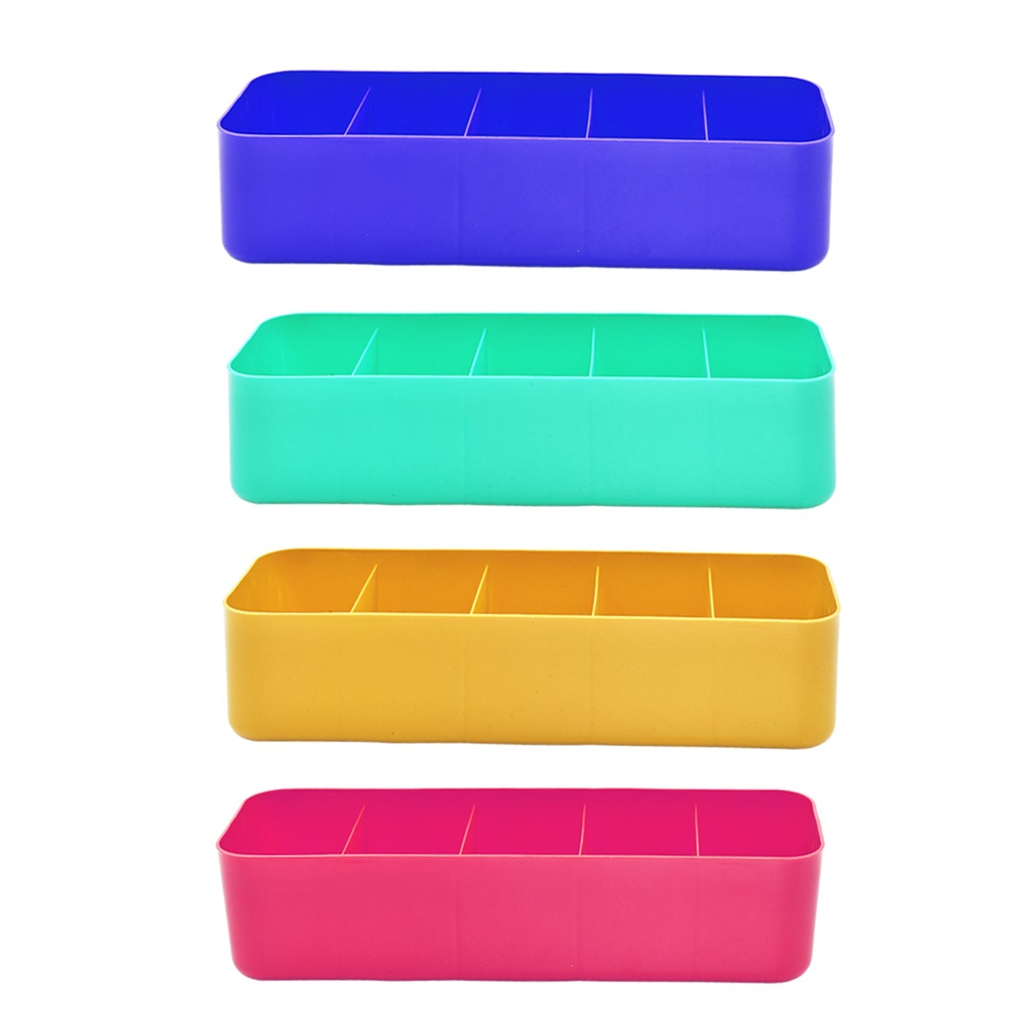 7209 Dividers Tray Organizer Clear Plastic Case Storage Tray (Multicolour) DeoDap