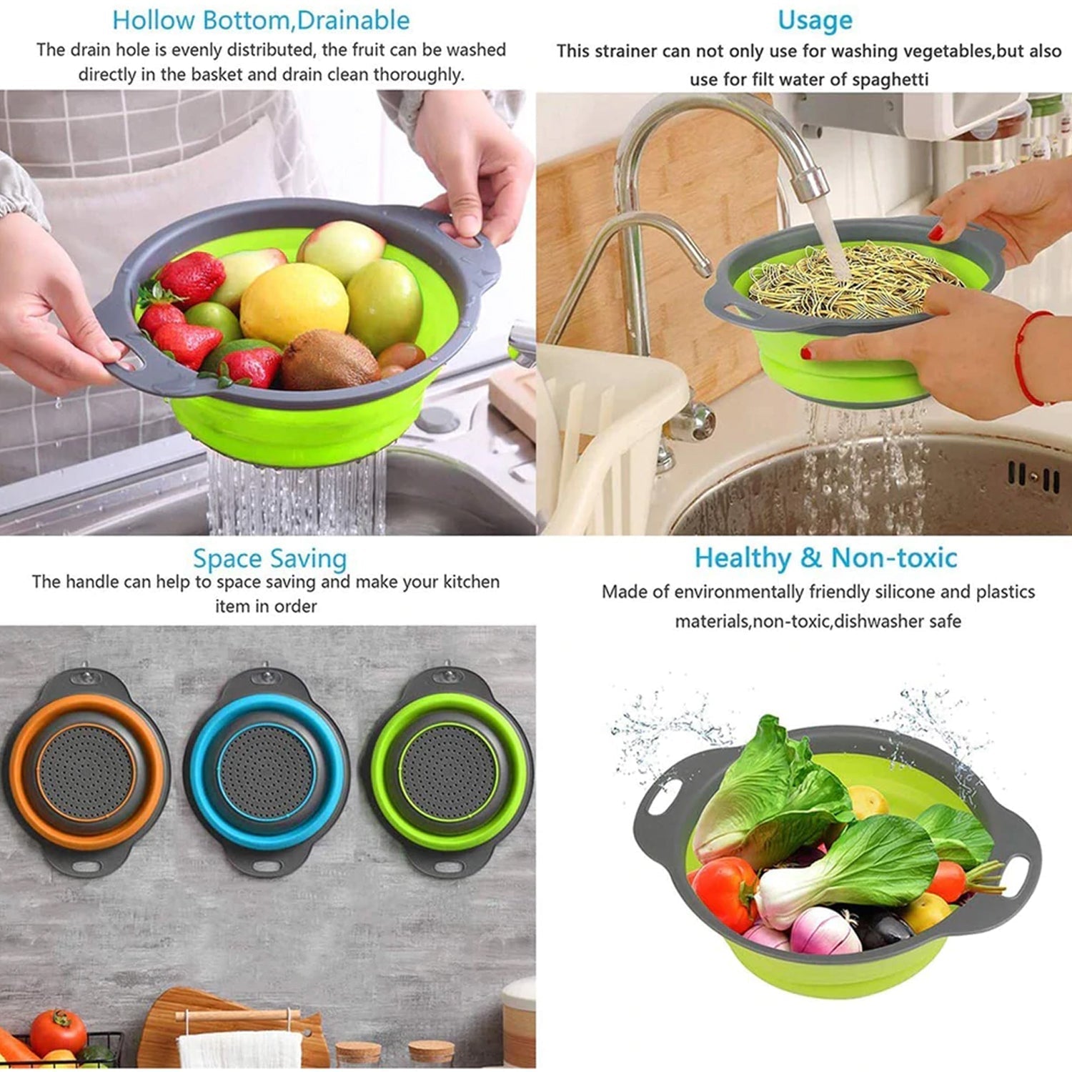 2712 A Round Small Silicone Strainer widely used in all kinds of household kitchen purposes while using at the time of washing utensils for wash basins and sinks etc. DeoDap