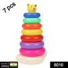 8016 Plastic Baby Kids Teddy Stacking Ring Jumbo Stack Up Educational Toy 7pc DeoDap