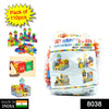 8038  Blocks House Multi Color Building Blocks with Smooth Rounded Edges (110Pc Set) DeoDap