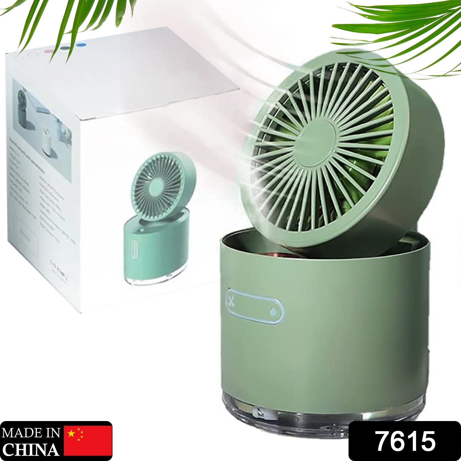 7615 Mini Desktop Cooling Fan, Automatic Shaking Head Rotating Spray humidifier Fan Water Cooling Small Fan Desktop Mini air Conditioning Fan with Small Water Tank DeoDap