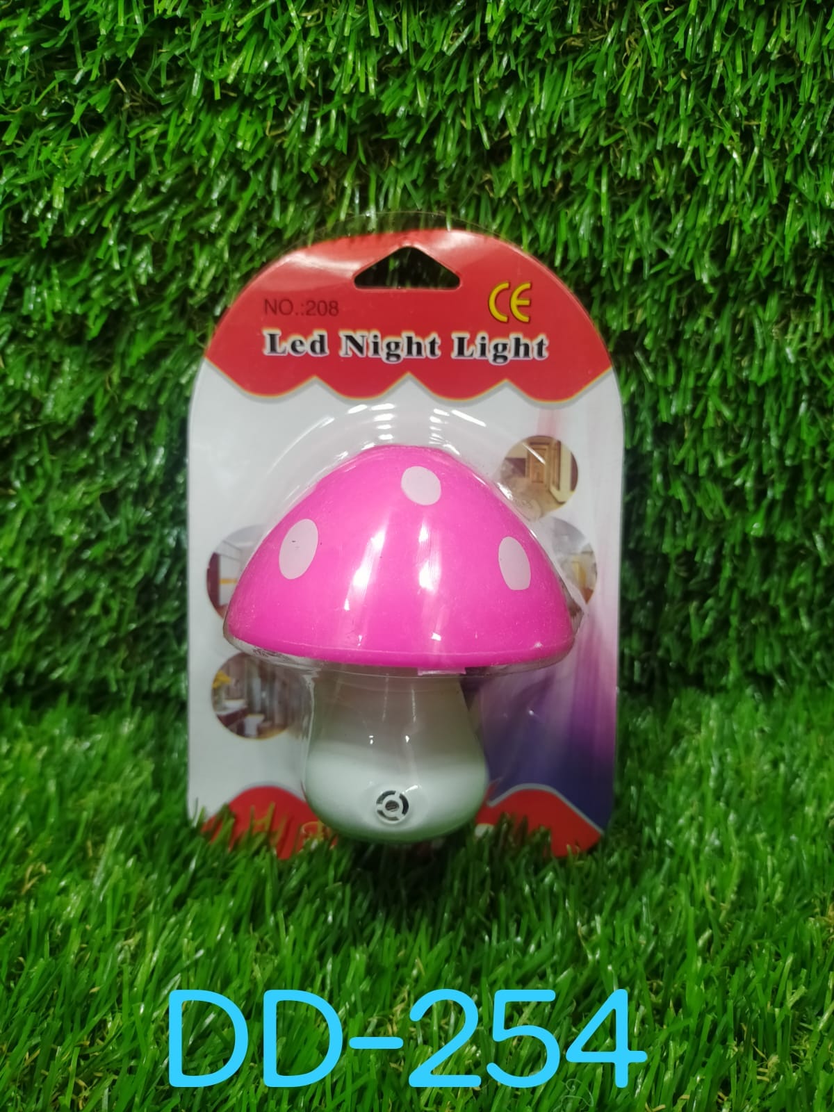 0254 Automatic Night Sensor Mushroom Lamp (0.2 watt, Multicolour) DeoDap