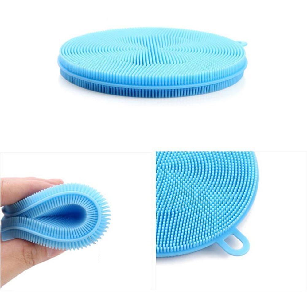 1344 Silicone Dish Scrubber Sponge Mildew Free, Non Stick, Heat Resistant DeoDap