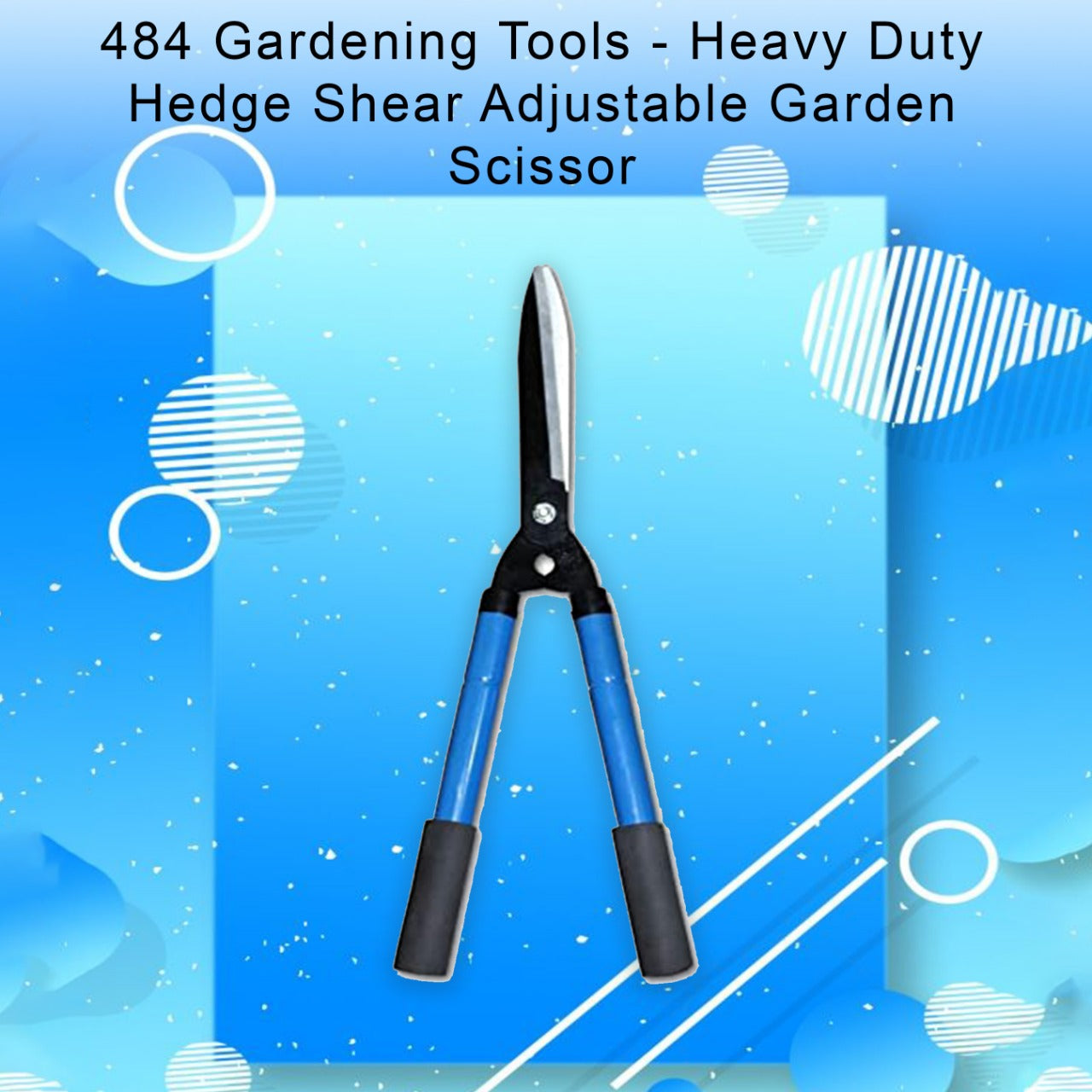 484 Gardening Tools - Heavy Duty Hedge Shear Adjustable Garden Scissor with Comfort Grip Handle DeoDap