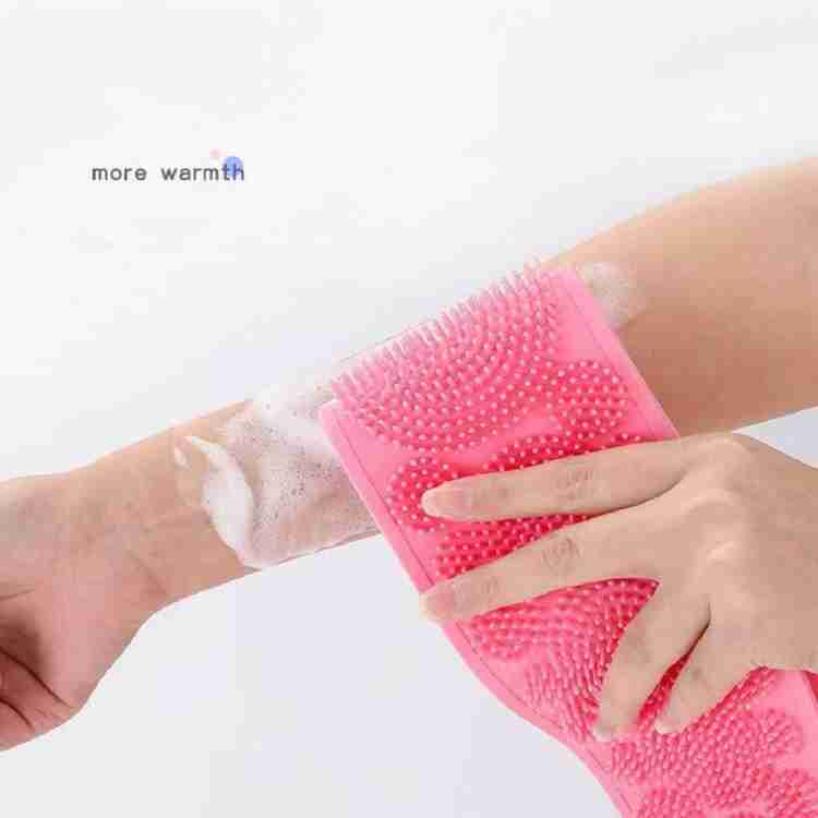 1302B Low Quality Bath Body Brush Towel Eco-Friendly Back Scrubber Shower Brush Silicone Bath Body Brush Towel Body Cleaning Bathroom Shower Strap