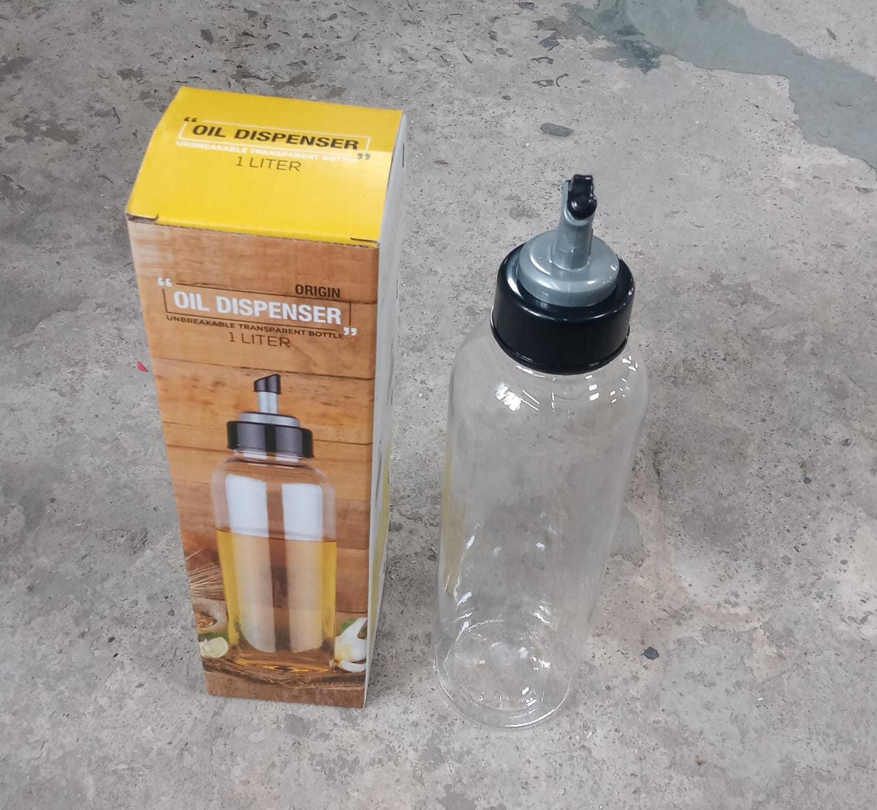 2346 Oil Dispenser Transparent Plastic Oil Bottle |  1 Liter